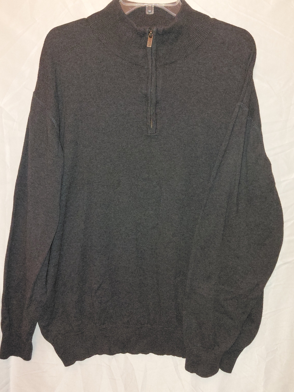 Men's Dark Charcoal Half-Zip Sweater #2510